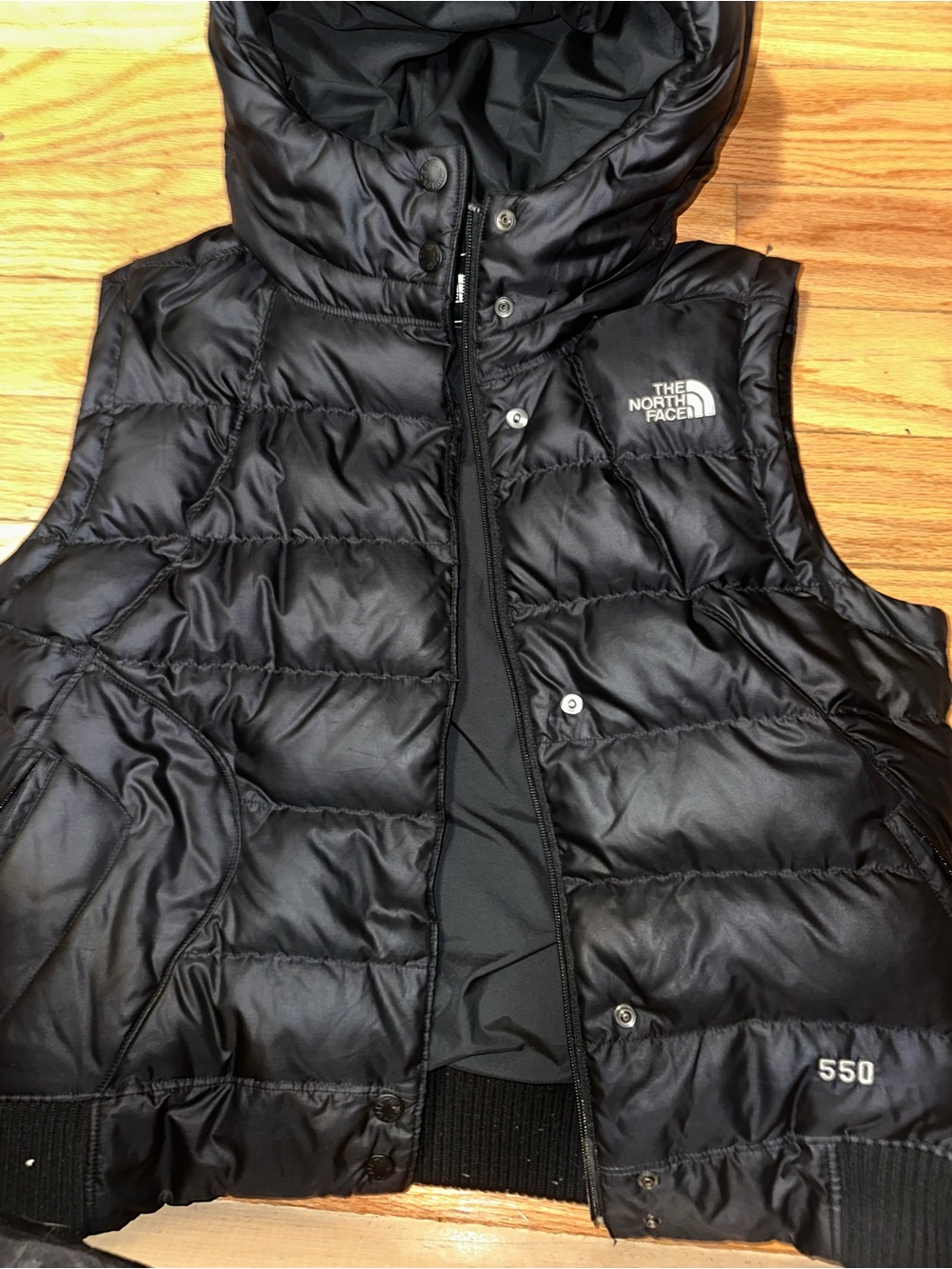 The North Face Black Quilted Puffer Vest with Logo - Picture 6 of 9
